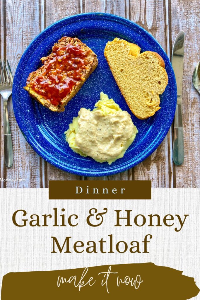 Veggie-Packed Meatloaf with garlic honey sauce