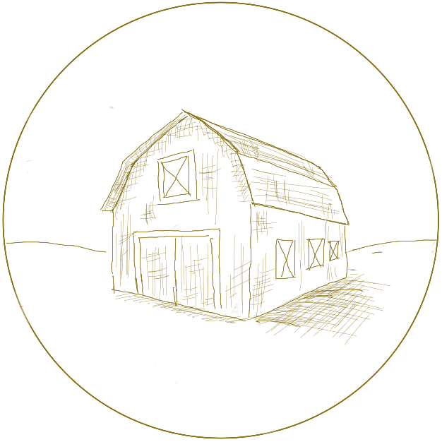 Drawing of a barn