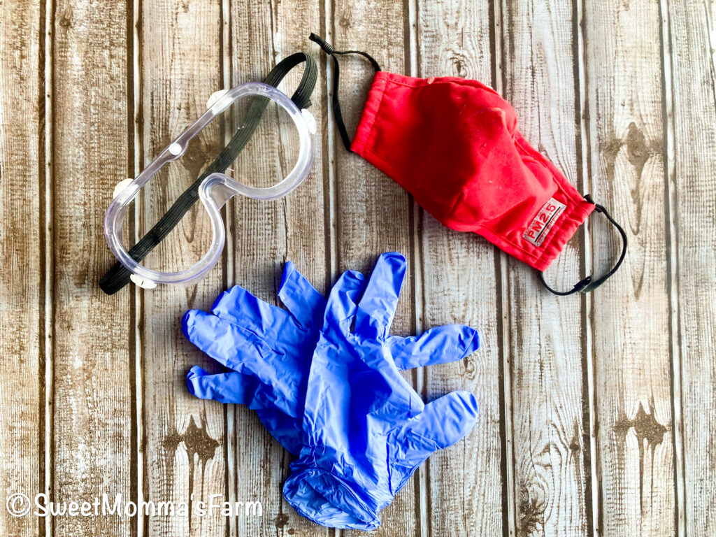How to make hot process soap safety gear