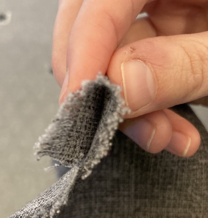 Fabric making a tunnel