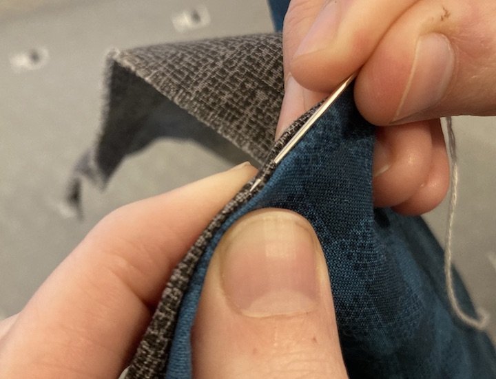 Needle going in one tunnel