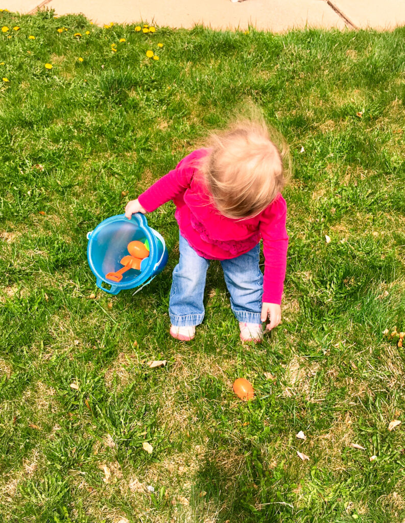 Easter egg hunt for one of the three Christ centered Easter traditions